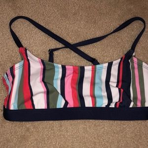 Striped bikini top
